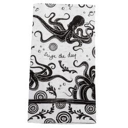 Karma Boho Black and White Cotton Octopus Tea Towel 1 pk