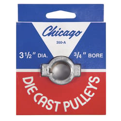 Chicago Die Cast 3-1/2 in. D X 3/4 in. D Zinc Single V-Grooved Pulley