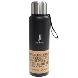 Aquapelli 50 oz Midnight Black BPA Free Vacuum Insulated Bottle
