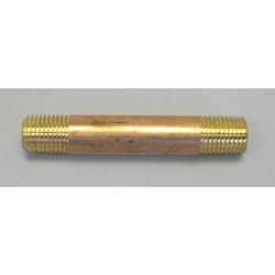 Campbell 1-1/4 in. MPT X 1-1/4 in. D MPT Brass Pipe Nipple 2 in. L