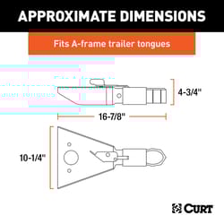 Curt 12500 lb. cap. 2.31 in. Frame Coupler