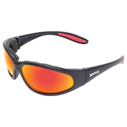 Hercules 1 Plus Oval Frame Safety Sunglasses Red Mirror Lens Black Frame 1 pc