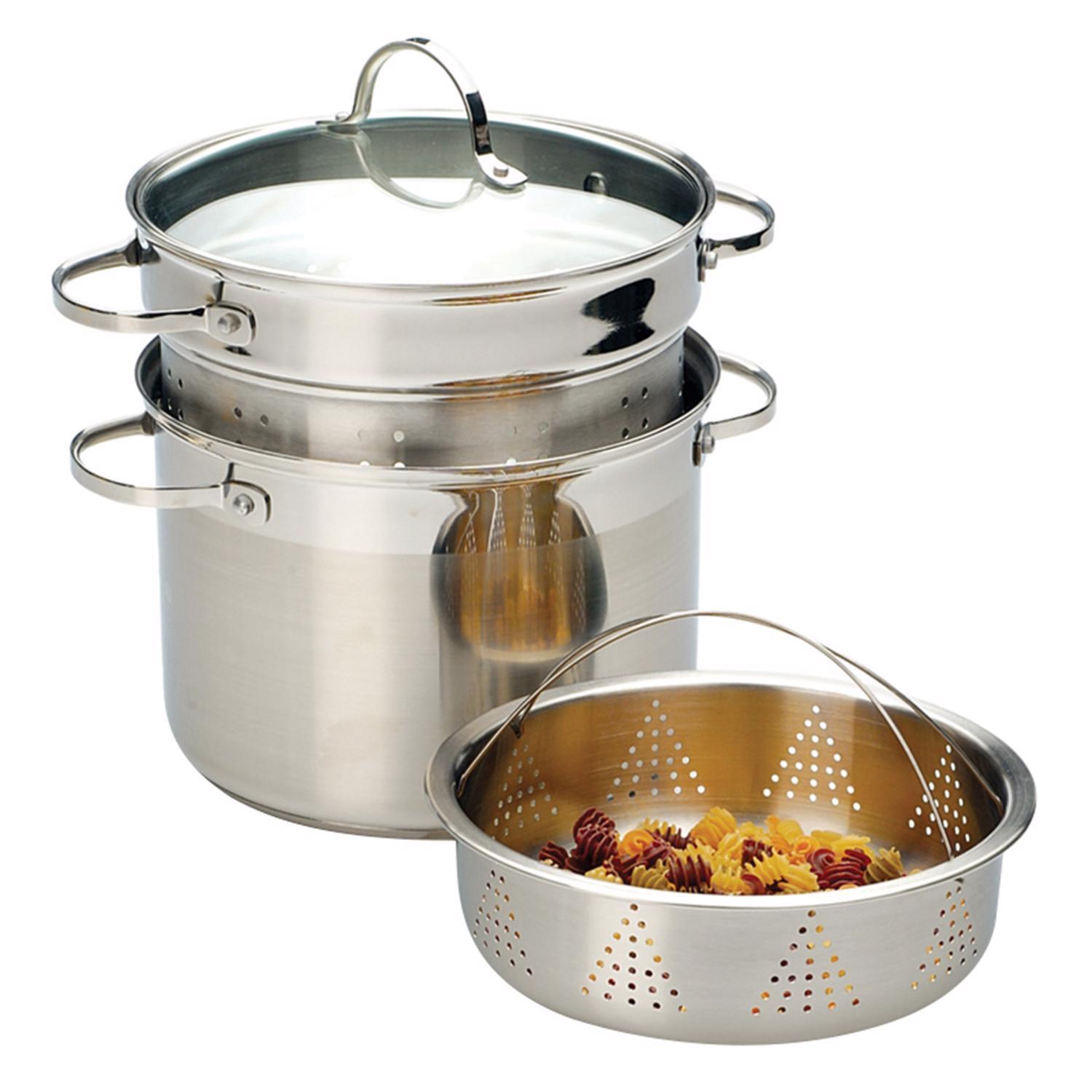 RSVP International Endurance Stainless Steel Multi-Cooker 8 qt Silver Sansujyuku sansujyuku.com