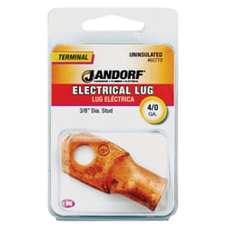 Jandorf 4/0 Ga. Uninsulated Wire Electrical Lug Copper 1 pk