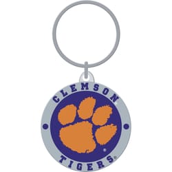 HILLMAN NCAA Tempered Steel Multicolored Split Ring Keychain