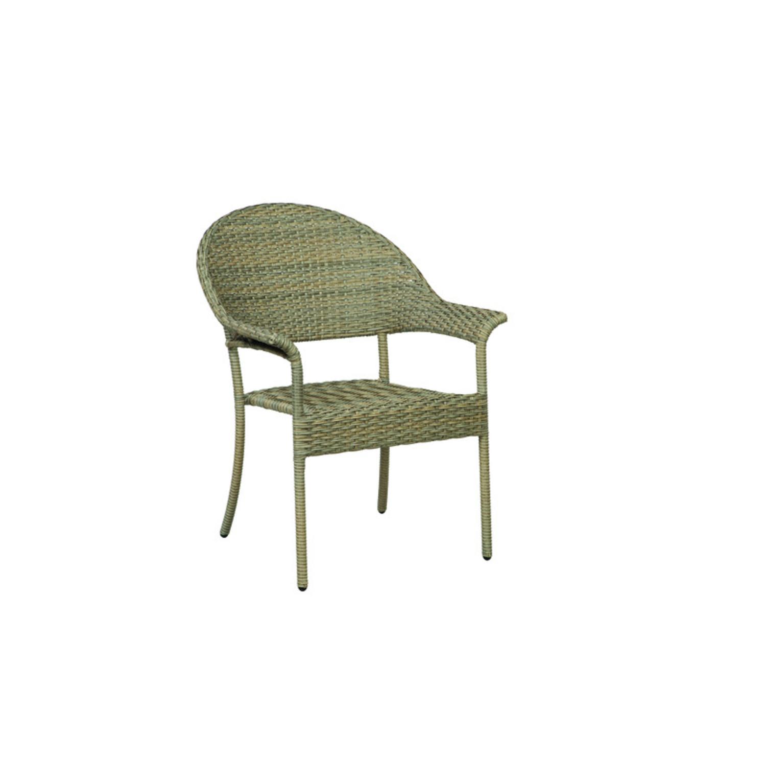 Living Accents 8048417 Fairwood Wicker Frame Stackable Armchair Black