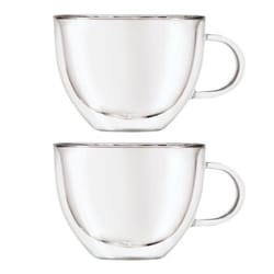 OGGI Brew Clear Borosilicate Glass Double Wall Cup 2 pc