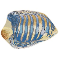 Liora Manne Esencia 3 ft. W X 2 ft. L Blue Angelfish Polypropylene/Polyester Door Mat