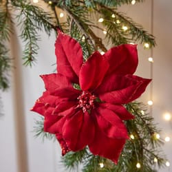 Decoris Red Poinsettia 2.76 in.