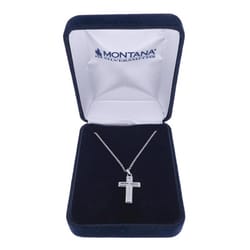 Montana Silversmiths Women's Captured in Faith Cross Silver Necklace Brass Water Resistant