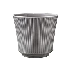 SK Pottery 5.5 in. H X 6.3 in. D Clay Delphi Ceramic Pot Warm Gray