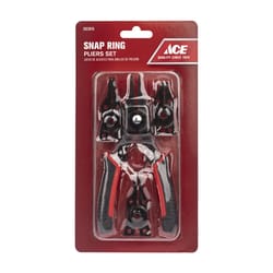 Ace 6 in. Carbon Steel Snap Ring Pliers Set