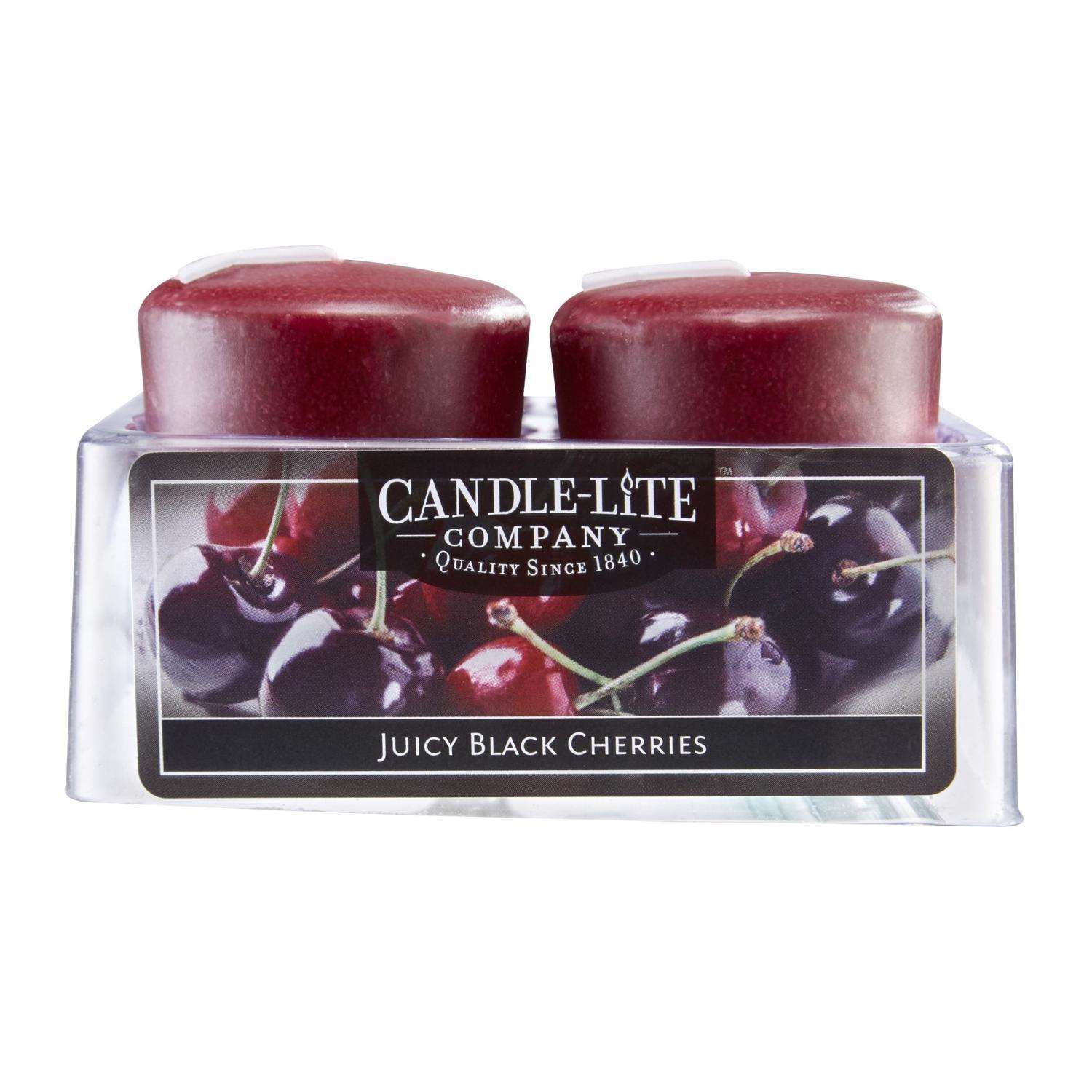 Candle Lite Dark Red Juicy Black Cherries Scent Votive Candles Ace