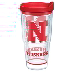 Tervis Collegiate 24 oz Nebraska Cornhuskers Multicolored BPA Free Tumbler with Lid