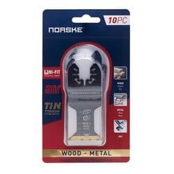 Norske Uni-Fit 1-1/4 in. Titanium-Coated Bi-Metal Flush Cut Blade Nail-Embedded Wood 10 pk