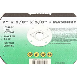 Forney 7 in. D X 5/8 in. Silicon Carbide Masonry Cutting Wheel 1 pc
