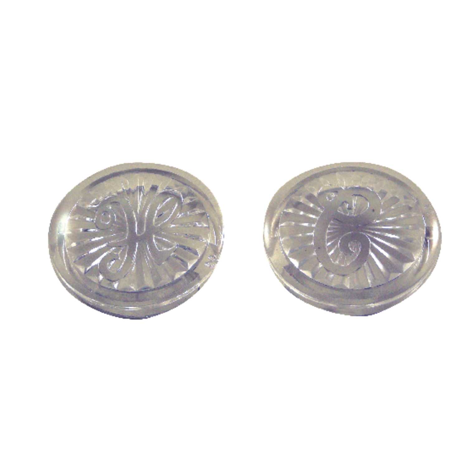 Ace Round Acrylic Clear Hot and Cold Faucet Handle Button Ace Hardware