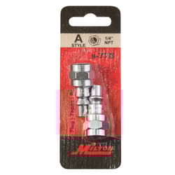 Milton Steel Air Plug 1/4 in. Female 2 pc