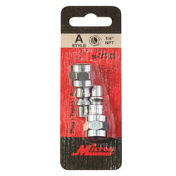 Milton Steel Air Plug 1/4 in. Female 2 pc