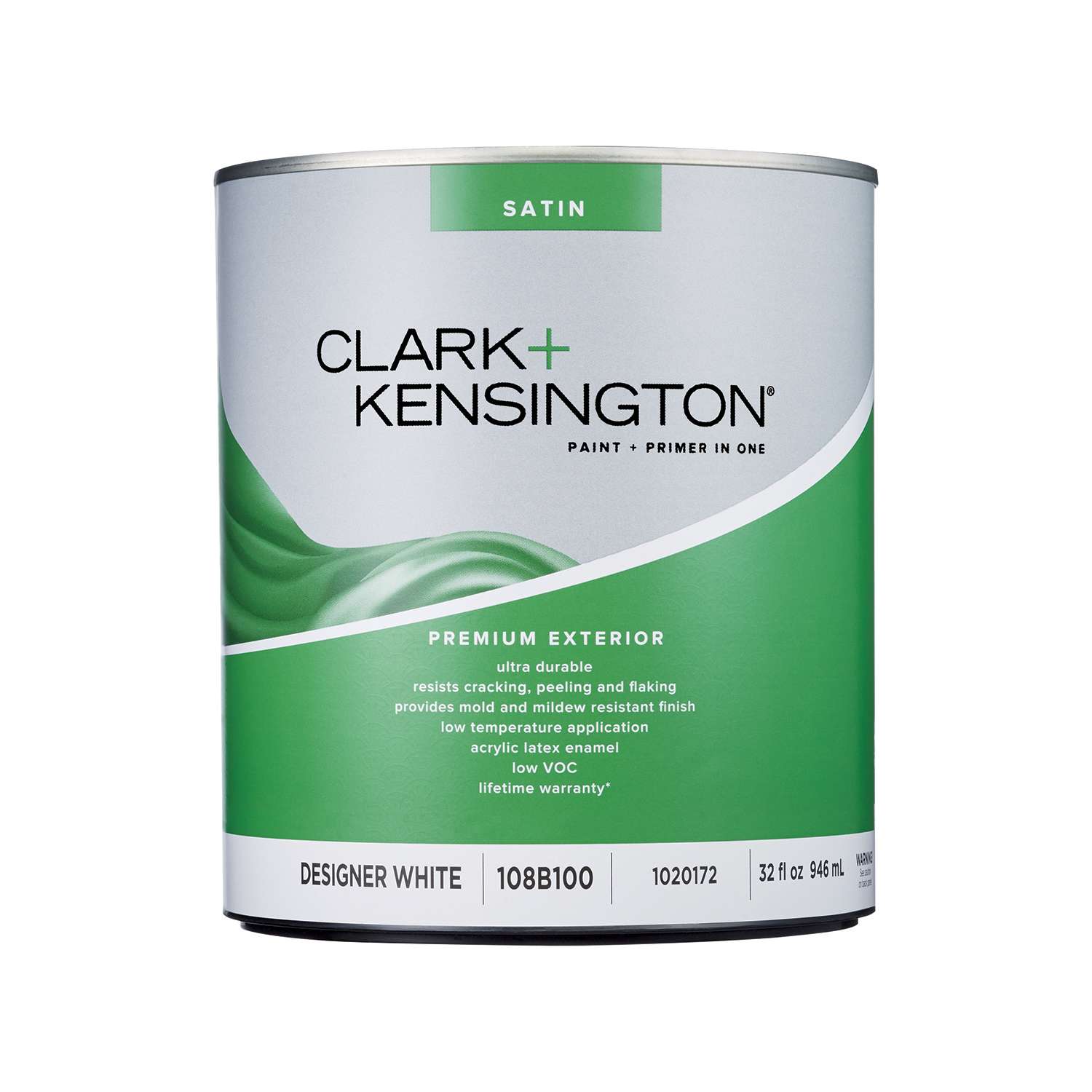 Clark+Kensington Satin Designer White House & Trim Paint & Primer ...