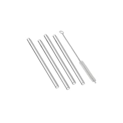 Fox Run Outset Clear Glass Straws