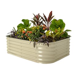 Vego Garden 17 in. H Metal 6 in 1 Raised Garden Bed Pearl White