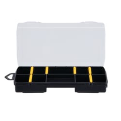 Stanley 8.25 in. Organizer with Clear Lid Black/Yellow
