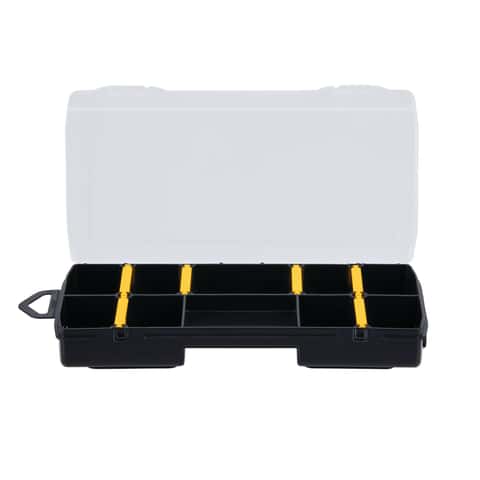 Stanley 8.25 in. Organizer with Clear Lid Black/Yellow - Ace Hardware