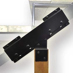 Pylex Black Steel Stringer Connector Bracket 17 in. L