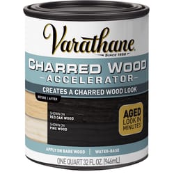 Varathane Transparent Black Water-Based Alkyd Emulsion Charred Wood Accelerator 1 qt