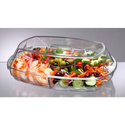 Prodyne Appetizers On Ice Clear Acrylic Flip Lid Appetizer Tray