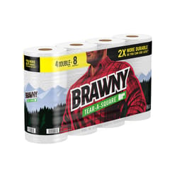 Brawny Tear-a-Square Paper Towels 120 sheet 2 ply 4 pk