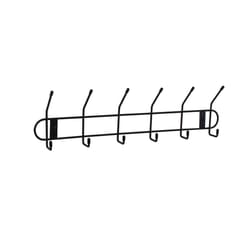 Spectrum 20 in. L Black Steel Hook Rack 1 pk