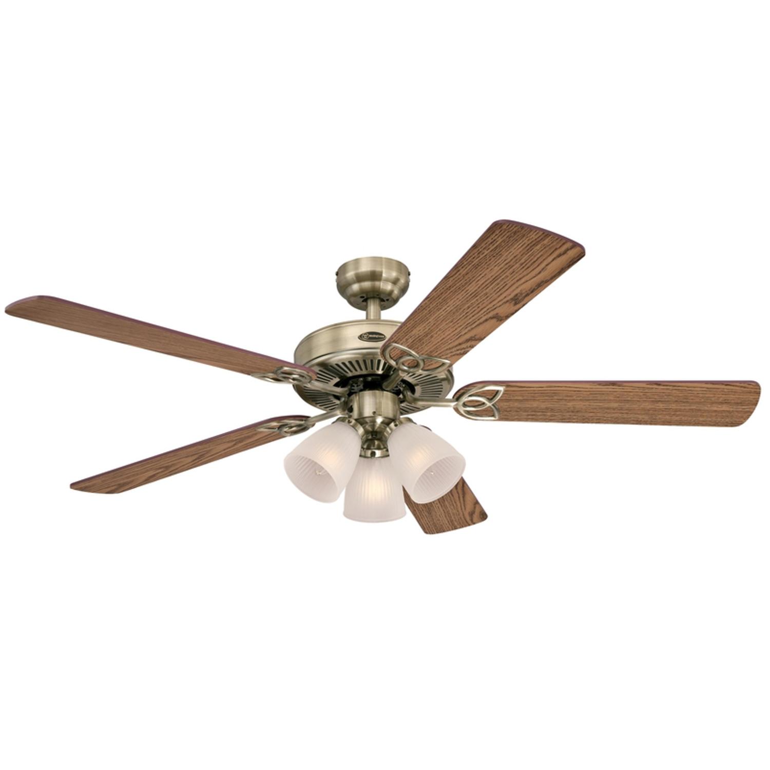 Westinghouse Vintage 52 in. Antique Brass Brown Indoor Ceiling Fan Uae Electronic uaeelectronic.com