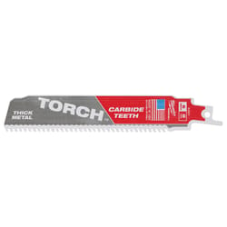 Milwaukee Torch 6 in. Carbide Thick Metal Reciprocating Saw Blade 8 TPI 1 pk