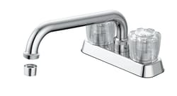 OakBrook Chrome Coastal Two-Handle Bathroom Sink Faucet 4 in.