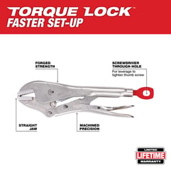 Milwaukee Torque Lock 10 in. Forged Alloy Steel Straight Jaw Pliers