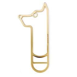 Kikkerland Gold Stainless Steel Manual Dog Bottle Opener