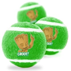 Buckle-Down Marvel Comics Multicolored Groot Happy Pose Squeaky Tennis Ball 3 pk