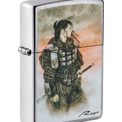 Zippo Silver Luis Royo Stoic Samurai Lighter 1 pk