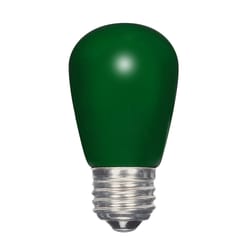 Satco S14 E26 (Medium) LED Bulb Green 15 Watt Equivalence 1 pk