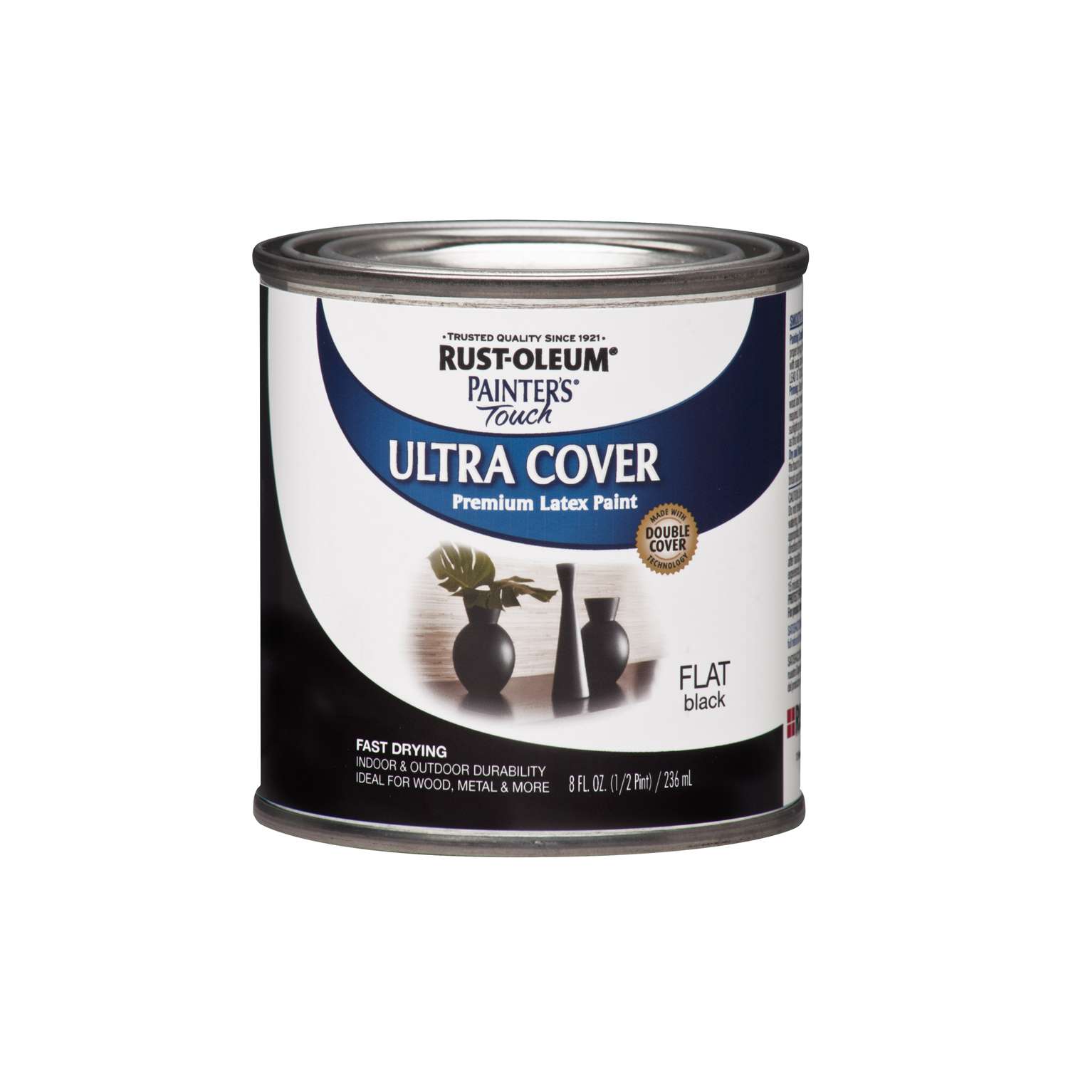 RustOleum Painters Touch Flat Black WaterBased Ultra Cover Paint