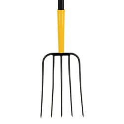 John Deere 5 Tine Steel Manure Fork 50 in. Fiberglass Handle