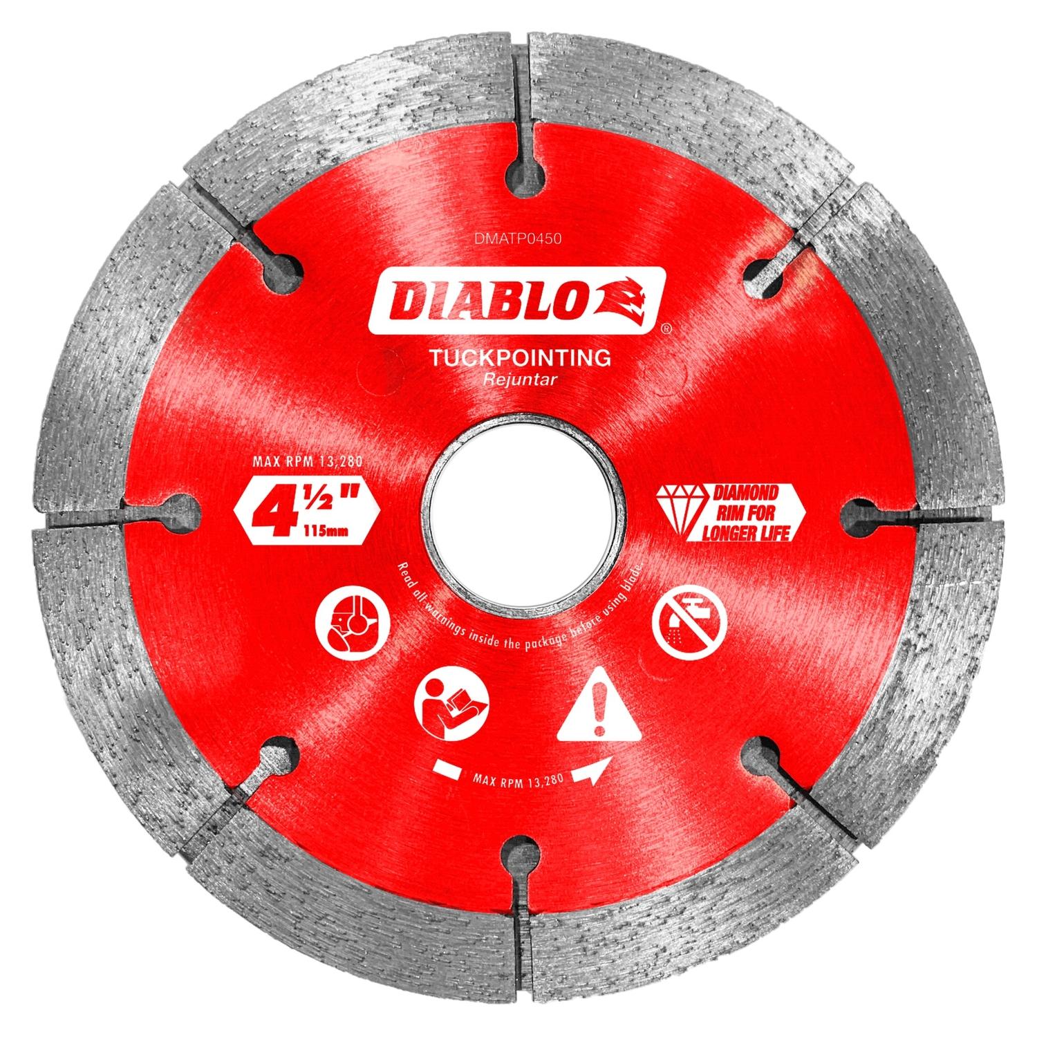 Diablo 4-1/2 in. D X 7/8 in. Diamond Tuck Point Masonry Cut-Off Wheel 1 pk Sansujyuku sansujyuku.com