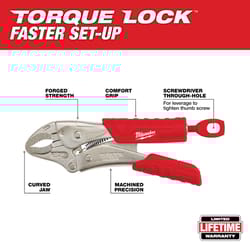 Milwaukee Torque Lock 5 in. Forged Alloy Steel Curved Jaw Locking Pliers