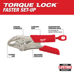 Milwaukee Torque Lock 5 in. Forged Alloy Steel Curved Jaw Locking Pliers