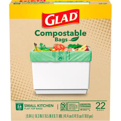 Glad 2.6 gal No Scent Compost Bags Open 22 pk