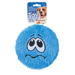 Boss Pet Assorted Plush Discs with Squeakers Dog Toy 1 pk