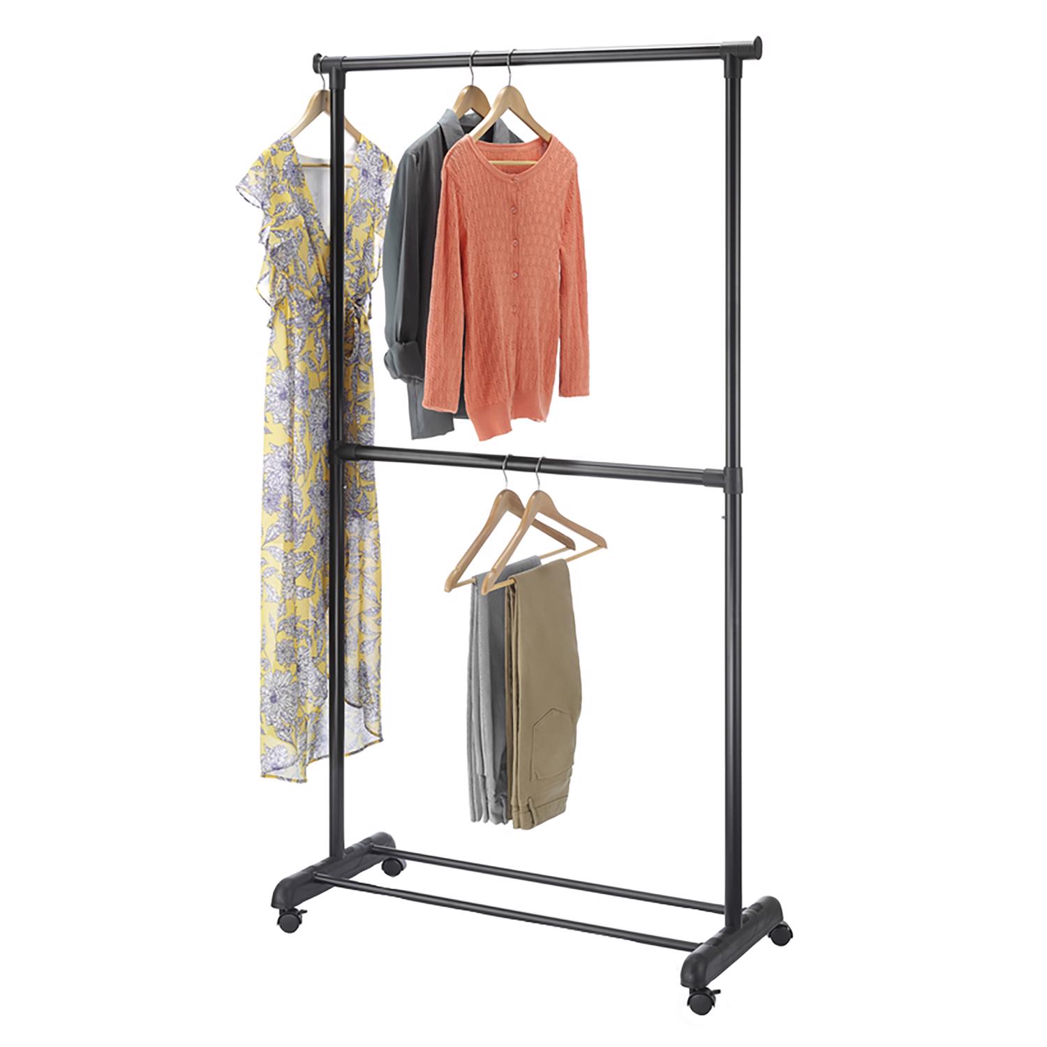 Whitmor 70.25 in. H X 37.25 in. W X 18.5 in. L Metal Adjustable Garment ...