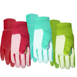 MidWest Quality Gloves L Jersey/Cotton Canvas Garden Glove Assorted Gardening Gloves